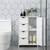 Songmics Kopalniška omarica 30x55x82 cm bela