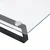 Stalak za monitor crni 100x20x8 cm kaljeno staklo i metal