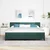 Vidaxl LED Box Spring Postelja z LED Temno zelena 200 x 200 cm Žamet