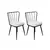 Hanah Home Set 2 trpezarijske stolice Crni