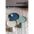 Modra aluminijasta kavna mizica White Label Ringar, o 34,5 cm
