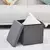 Autronic Tabure Stool with storage space, gray corduroy fabric (TAB-471 GREY6)