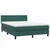 Vidaxl Box spring postelja z vzmetnico LED temno zelena 160x220 cm žamet