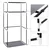 Songmics omara 75x45x160 cm Črna