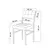 Hanah Home Trpezarijski sto i stolice Dubai , Bordo-crni