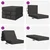 Sofa na razvlačenje 90 x 63 x 45 cm Tamnosiva