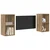 Set TV komoda Zidne 2 pcs Umjetnički hrast 37 x 37 x 72 cm