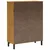 Visoka komoda sa staklenim vratima FLAM 92x40x122,5 cm borovina