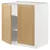 METOD Podni element s policama/2 vrata, bela/Forsbacka hrastovina, 80x60 cm