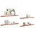 Polica na zidu 4 pcs Crvena 115 x 9 x 3 cm Konstruirano drvo