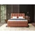 Esposa BOXSPRING POSTELJA 180 cm x 200 cm , tekstil opečnato rjava