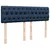 Otomanski krevet s madracem i LED plavi 140x190 cm tkanine