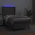 Vidaxl Box spring postelja z vzmetnico LED siva 90x200 cm umetno usnje