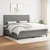 Vidaxl Box spring postelja z vzmetnico temno siva 200x200 cm blago