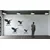 WallXpert metalni zidni ukras 5417, orao raširenih krila, 75 x 50 cm, crni