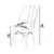 Hanah Home Set stolica Ritim, 44x96x42 cm, 4 komada, Sivo-braon