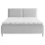 MID.YOU OBLAZINJENA POSTELJA 180 cm  x 200 cm , les, tekstil, leseni material siva