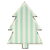 meri meri® tanjuri iz papira die cut patterned christmas tree (8 komada)