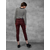 Burgundy Womens Cropped Slim Fit Diesel Jeans - Womens
