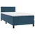 Vidaxl Box spring postelja z vzmetnico temno modra 100x200 cm žamet