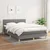 Vidaxl Box spring posteljni z vzmetnico temno siv 140x190 cm blago