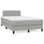 Vidaxl Box spring postelja z vzmetnico LED sv. siva 120x190 cm blago