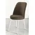 Hanah Home set trpezarijskih stolica Dexa 2 kom, braon tkanina Babyface, bele metalne noge
