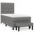Vidaxl Box spring postelja z vzmetnico temno siva 100x200 cm blago