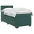 vidaXL Postelja boxspring z vzmetnico Temno zelena 90 x 200 cm Žamet