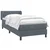 Vidaxl Box Spring postelja z vzmetnico Temno siva 80x220 cm Velvet