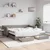 Vidaxl Izvlečna dnevna postelja s predali taupe 100x200 cm blago