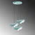 Opviq Luster Eger-Mr-964, 75-106cm, O50 cm, 3xE27, Tirkizni