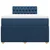 Vidaxl Box spring postelja z vzmetnico modra 120x190 cm blago