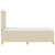 LED Box Spring Krevet s uzglavljem Krema 90 x 190 cm tkanina