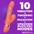 InToYou App Series Mindy Vibe with Up & Down Beads Ring, Finger & Pulsations Function Salmon