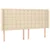 vidaXL vidaXL Box spring postelja z vzmetnico LED krem 180x200 cm blago, (20898996)