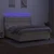 Vidaxl Box spring postelja z vzmetnico LED krem 160x200 cm blago