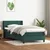 Vidaxl Box spring postelja z vzmetnico temno zelena 80x220 cm žamet