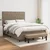 Vidaxl Box spring postelja z vzmetnico taupe 140x190 cm blago