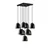 Opviq Tattoo 6191 Visilica, E27, 9x40W, IP20, Crna