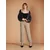 Sinsay - Crop top u stilu negližea - crno
