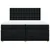 vidaXL vidaXL Box spring postelja z vzmetnico črn 200x200 cm blago, (21307345)
