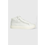 Kožne tenisice Calvin Klein HIGH TOP LACE UP W/ZIP boja: bijela, HM0HM01476