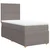 Vidaxl Box spring postelja z vzmetnico taupe 100x200 cm blago
