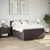 Vidaxl Box spring postelja z vzmetnico temno rjava 140x200 cm blago