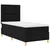 LED Box Spring Krevet s uzglavljem Crna 90 x 200 cm tkanina
