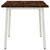 vidaXL 60 x 55 x 75 cm Masiven les akacije Temno rjava in bela