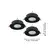 Eglo 902244 - Komplet 3x LED ugradnih stropnih reflektora BARRANCO 1xGU10/4,5W/230V crne