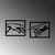 Wallity Set zidnih dekoracija Hands, 36x49 cm, 1.5 mm, 2 komada, Crna