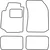 Textile car mats Rover 75 2000-2005